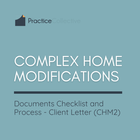 Clinical - Complex home modifications (CHM) documents checklist and process - client letter (NDIS) (CHM2)