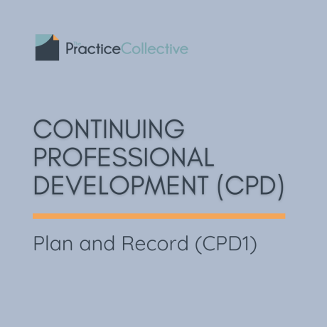 Business/clinician - Continuing Professional Development (CPD) plan and record (CPD1)